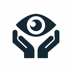 Eye Care Protection Vector Logo Vision Security Minimal Icon Design.