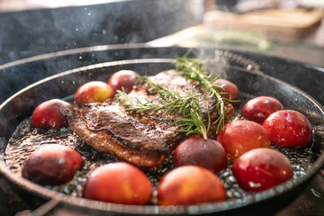 Grilled Steak with Peaches and Rosemary – Gourmet Healthy Summer Dish