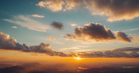 Fototapeta premium beautiful sunset light and reflection on water