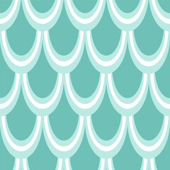 Vector seamless overlapping pattern, fish scale print. Beautiful asian style design for textile, wallpaper, wrapping paper.