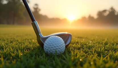 golf club and ball