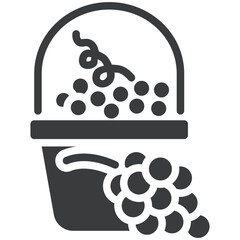 Grapes in Basket Icon