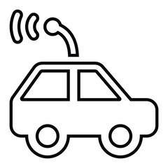 car toy line icon design. car toy thin black outline symbol vector illustration. editable stroke icon on transparent background.