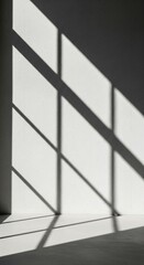 Diagonal Window Light on Concrete Wall