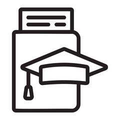 Student visa line icon