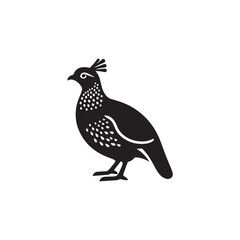 Elegant Pheasant Vector Silhouette Design – Detailed Upland Bird with Flowing Tail Feathers, Minimalist Graphic Style Ideal for Woodland Art, Vintage Prints, and Outdoor Branding


