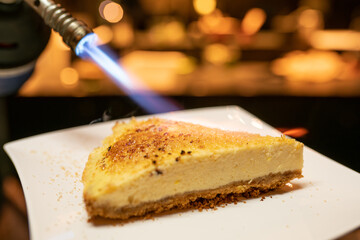 Cake with Flame – Celebratory Dessert with Fiery Decoration