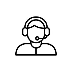 Customer support icon set on transparent background. Symbol of customer service