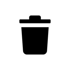 Delete icon set on transparent background. Symbol of recycle