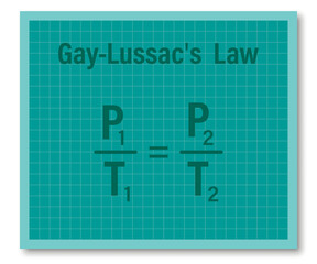 Gay-Lussac's law. Education. Science. School. Vector illustration.