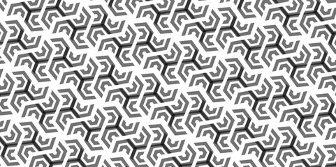 Naklejka premium Geometric abstract design. geometric pattern background . Seamless pattern with hexagon square cube geometric pattern shapes grid metal element texture design