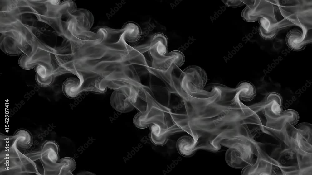 Aufkleber abstract smoke patterns on black background dynamic swirls and curves for creative design purposes v