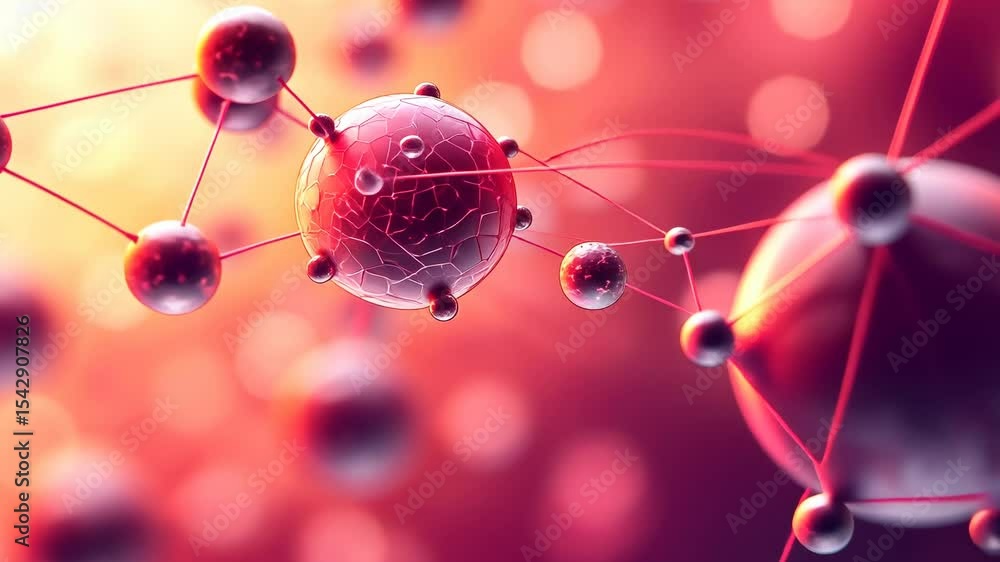 Poster abstract representation of molecular structures.