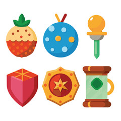  Six range set isolated on white background