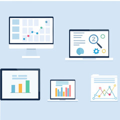 flat icons for web and mobile applications