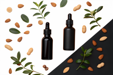 Natural Nut & Plant-Based Oils Skincare Essential Oils in Dark Glass Bottles