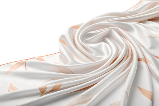 Elegant Peach Leaf Silk Scarf Luxurious Drape and Soft Texture