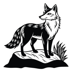 Fototapeta premium Majestic Fox Illustration Wild Animal Art Print