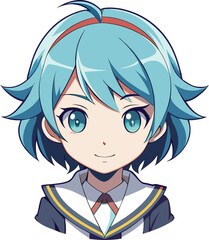 cartoon child woman hair people smiling