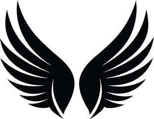 Wings Silhouette Icon