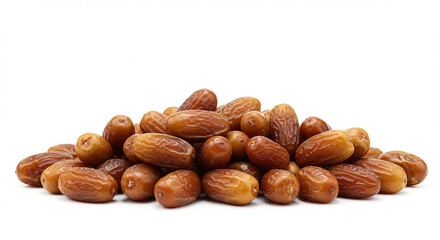 Fresh Organic Dates on White Background – Healthy Natural Sweet Snack
