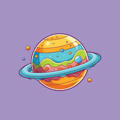 earth cartoon isolated