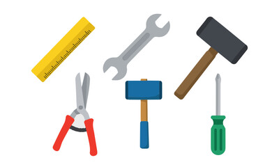 Assorted Basic Construction and Gardening Hand Tools. A small assortment of basic construction, gardening, and repair tools.