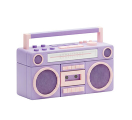 Obraz premium Boombox minimalist 3D rendering in a soft and smooth renderer