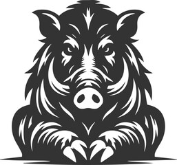 Boar animal drawing vector