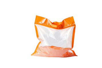 Orange plastic bag in wind