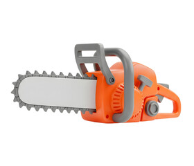 Chainsaw minimalist 3D rendering in a soft and smooth renderer