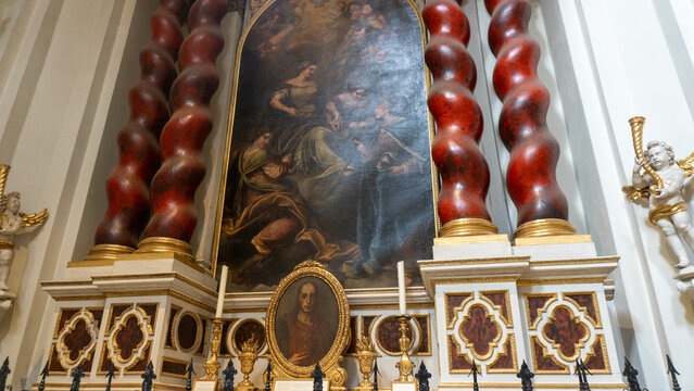 Baroque Altar Painting & Solomonic Columns
