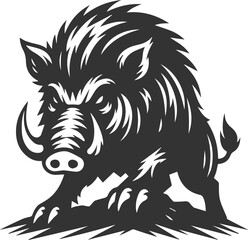 Boar animal drawing vector