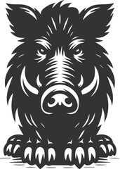 Boar animal drawing vector