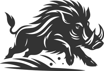 Boar animal drawing vector