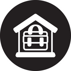 Remote work glyph icon