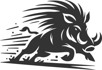 Boar animal drawing vector