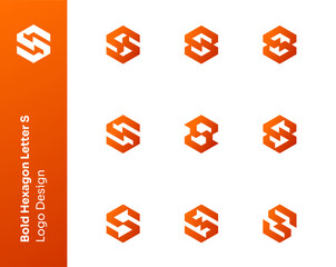 Bold Hexagon Letter S