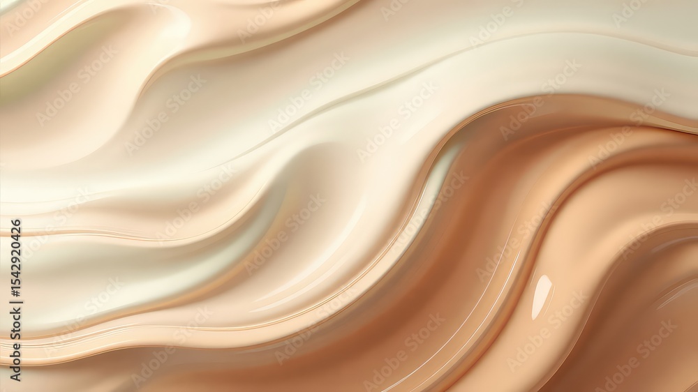 Poster elegant swirls of light beige and caramel create a creamy, smooth, and sophisticated flowing texture