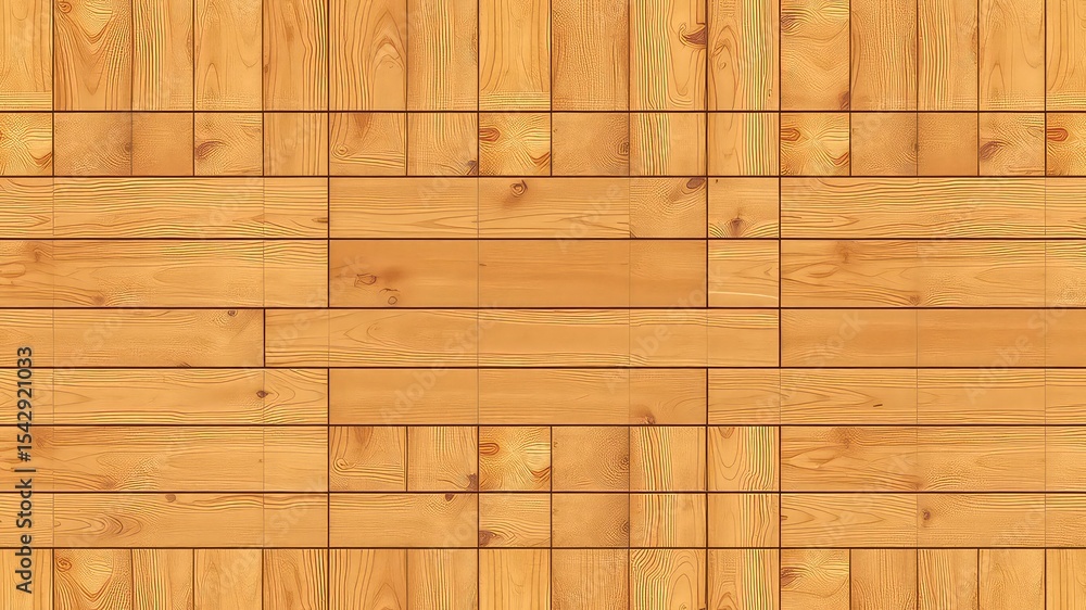 Poster seamless wooden surface crafted with varied plank sizes creating a rich and textural backdrop