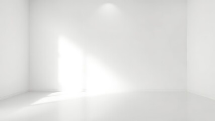 Fototapeta premium Bright, minimalistic, and luminous space provides a clean backdrop for visualizing architectural concepts and interior decorating, emphasizing light and form