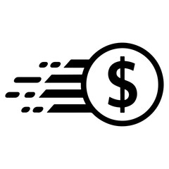 Fast Money Transfer Icon Instant Payment, Quick Transaction, Speedy Finance, Rapid Money, Urgent Funds Illustration