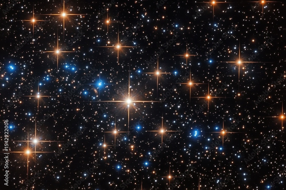 Aufkleber exploring a dazzling starfield in deep space filled with twinkling celestial bodies, travelling thro