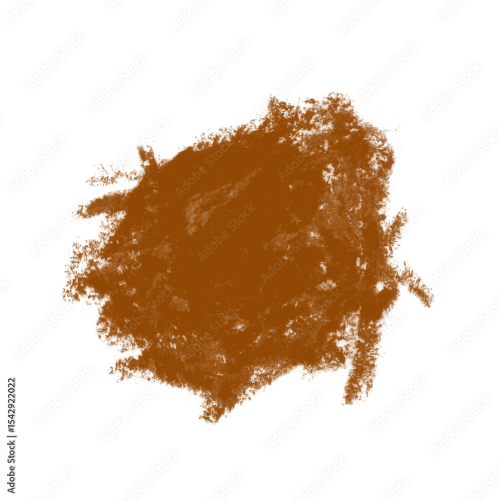 Poster solid brown brush stroke design element with rough texture for artistic projects and creative compos