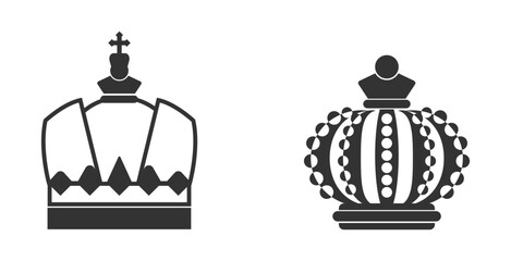 Set of King crowns templates