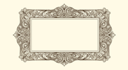 Elegant Floral Border Design for Invitations and Greetings Adds a Touch of Sophistication