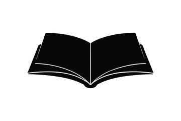 Silhouette art illustration of a book open.eps