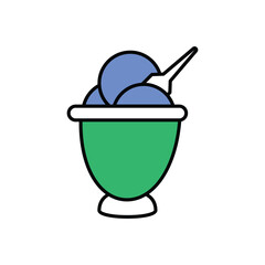 ice Cream Icon vector stock illustration