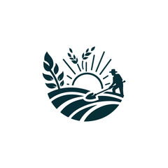 agriculture logo design vector 