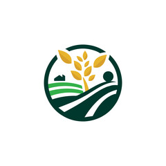 agriculture logo design vector 